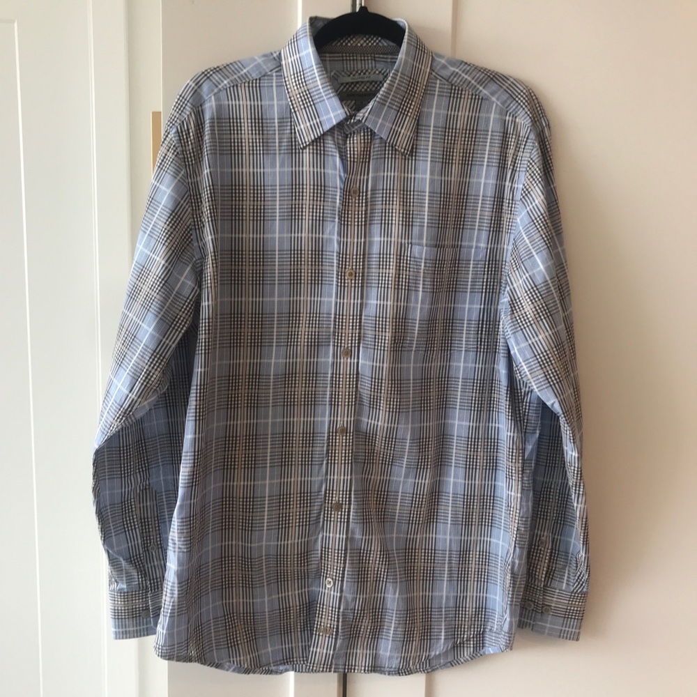 Johnston & Murphy Plaid Button Down